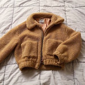 UO Brown Teddy Jacket